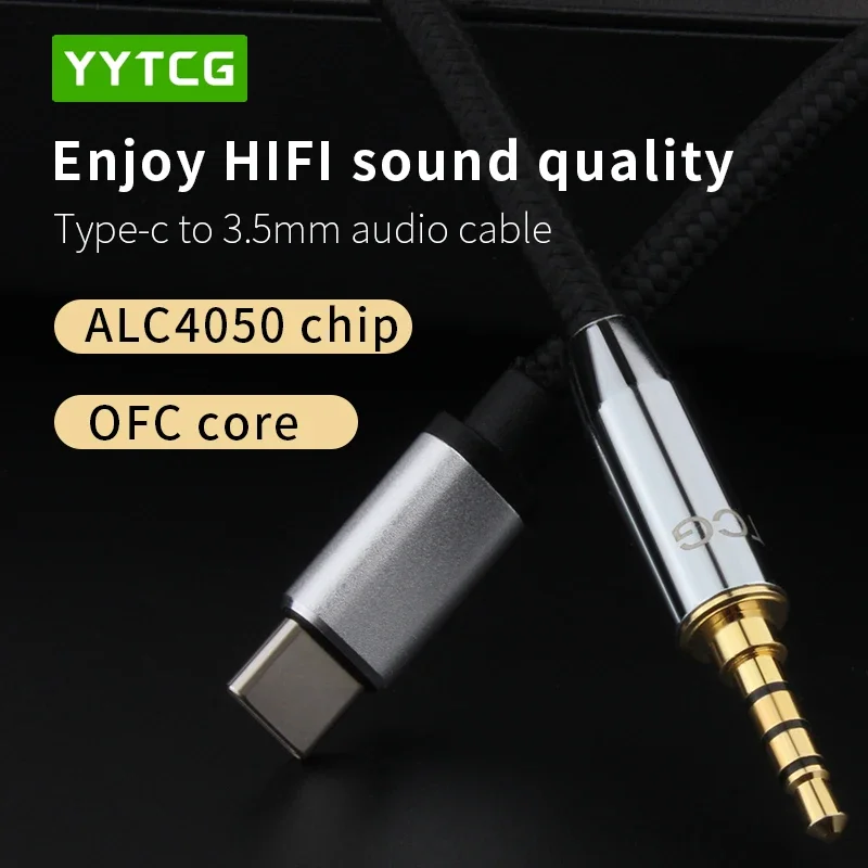 

USB Type C To 3.5 mm TRRS 4 Pole Aux Cable For Phone Headphones Car HIFI Stereo Sound Audio Connector USB C to 3.5mm Aux Cable