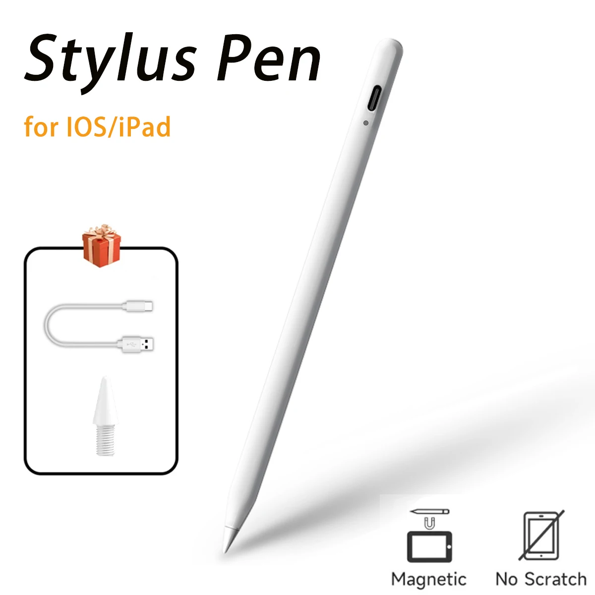 For Apple Pencil Palm Rejection Power Display iPad Pencil Pen Accessories 2024 2023 2022 2021 2020 2019 2018 Pro Air Mini Stylus