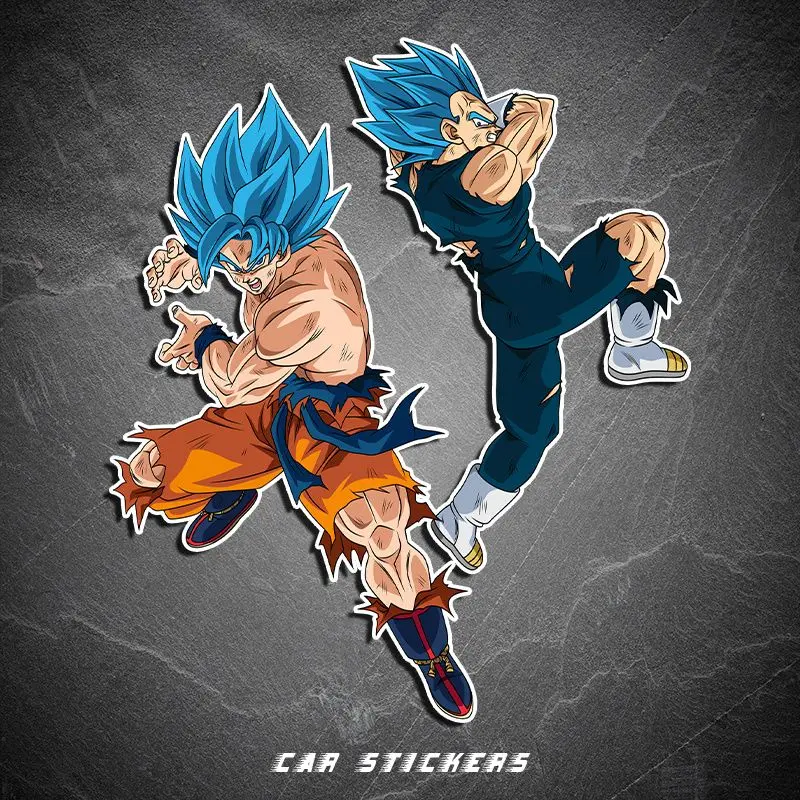 Dragon Ball Sun Wukong Cartoon Personality Creative Sticker Electric Vehicle Motorcycle Sticker Vegeta Cartoon Sticker