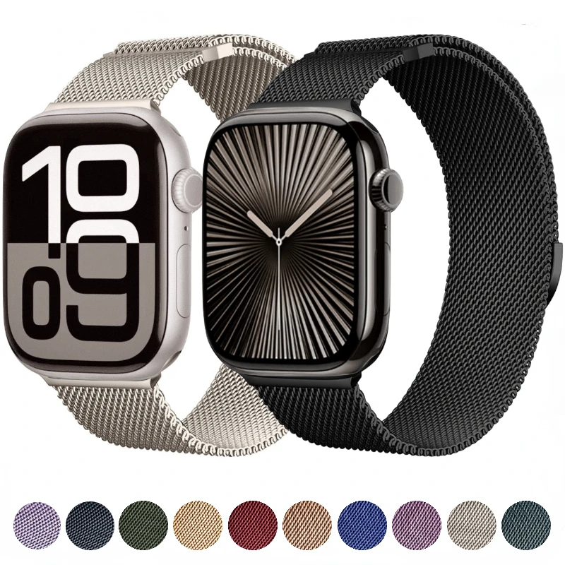 Metal strap For Apple watch 10 46mm 42mm Ultra 49mm 9 8 7 45mm 41mm Magnetic bracelet wristband For iWatch 6 5 4 3 SE 44mm 40mm