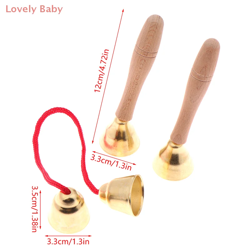 1Pair Bambini Strumento Musicale Campane Giocattolo Con Corde/Maniglie Montessori Orff Strumento Scuola Materna Musica Gioca Giocattolo di Apprendimento