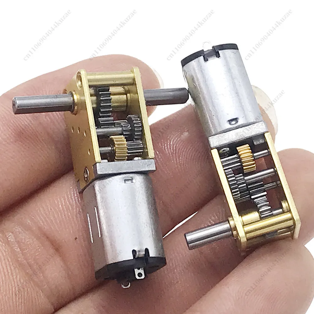 DC 3V/6V/12V Dual-axis N20 All-metal Geared Motor - Vertical 90° N20 Worm Geared Motor