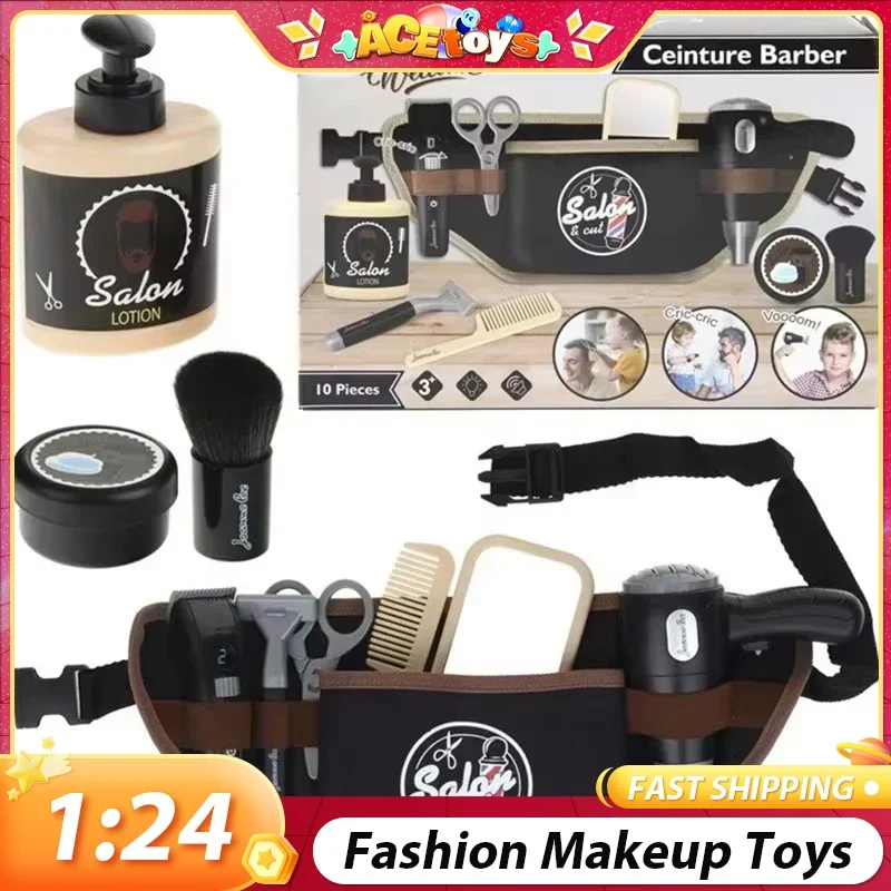 

Barber Shop Pretend Play Toy Haircut Barber Set Toy Hair Salon Play Set Kids Shaving Kit Birthday Gifts for Boys 3+ Year Old