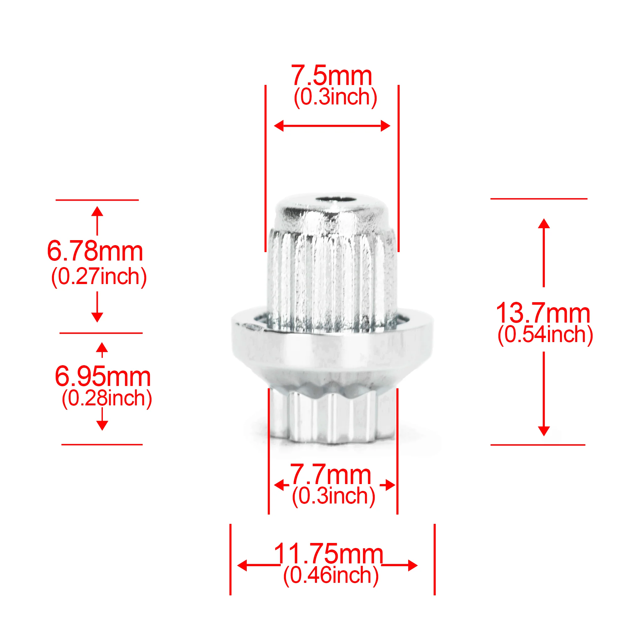 CFPerformance 25/100 Stück 7,5mm/0,3" Kappe Lippe Schraubbolzen Reifen Auto-Rad-Dekoration Nieten Räder Reifen Teile Außenzubehör – Detail 2