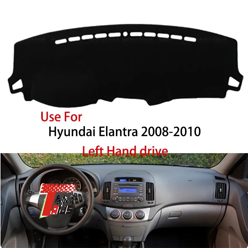 2 Layers polyester Car Inner Dashboard Cover For Hyundai Elantra 2008 2009 2010 Left hand drive Dash Mat Sun Shade Pad cooling