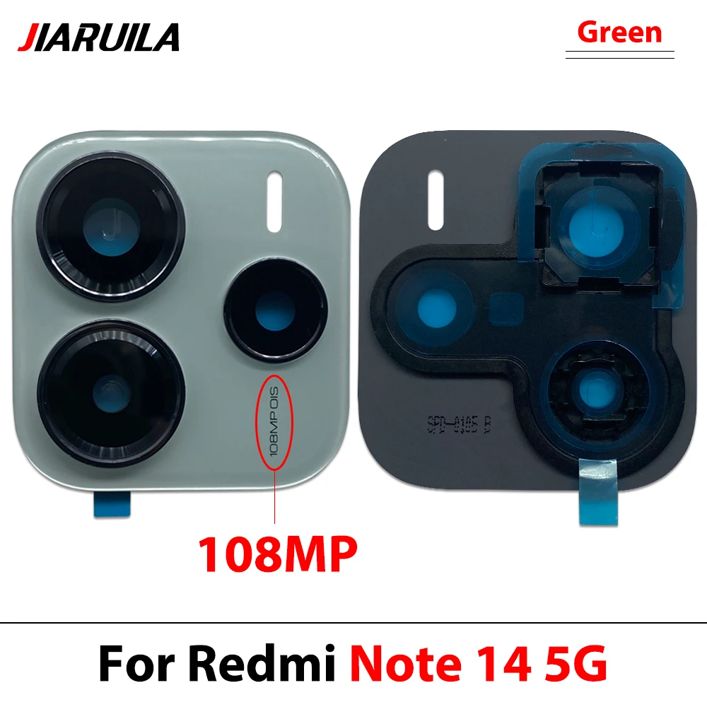1Piece，NEW Back Camera Glass Lens Cover with Frame Holder Replacement Part For Xiaomi Redmi Note 14 Pro 4G 5G Note 15 4G image 6