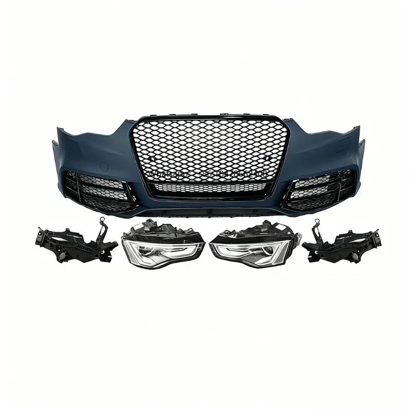 Car 2009-2011 A5 S5 Front Bumper Upgrade 2012-2016 RS5 Style Body Kit with Headlight Hood for  A5 S5 B8 2009 2010 2011