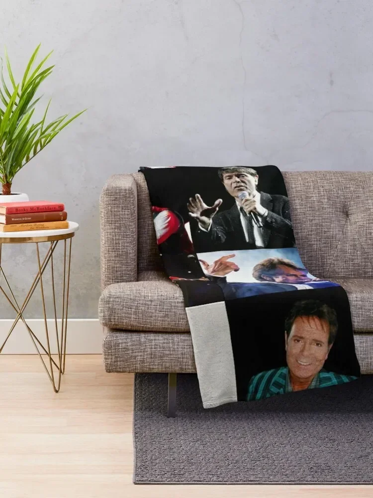 Cliff Richard Photo Collage Throw Blanket Soft Beds Luxury Blankets