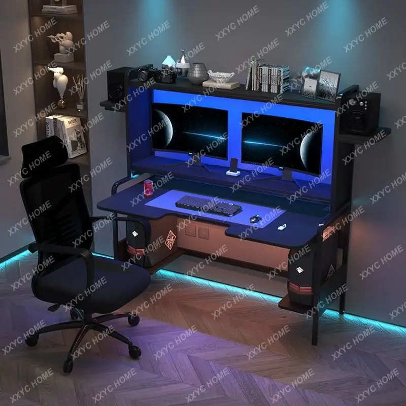 XX Simple modern e-sports table desktop book desk internet cafe high-end game computer table and chair table pc house