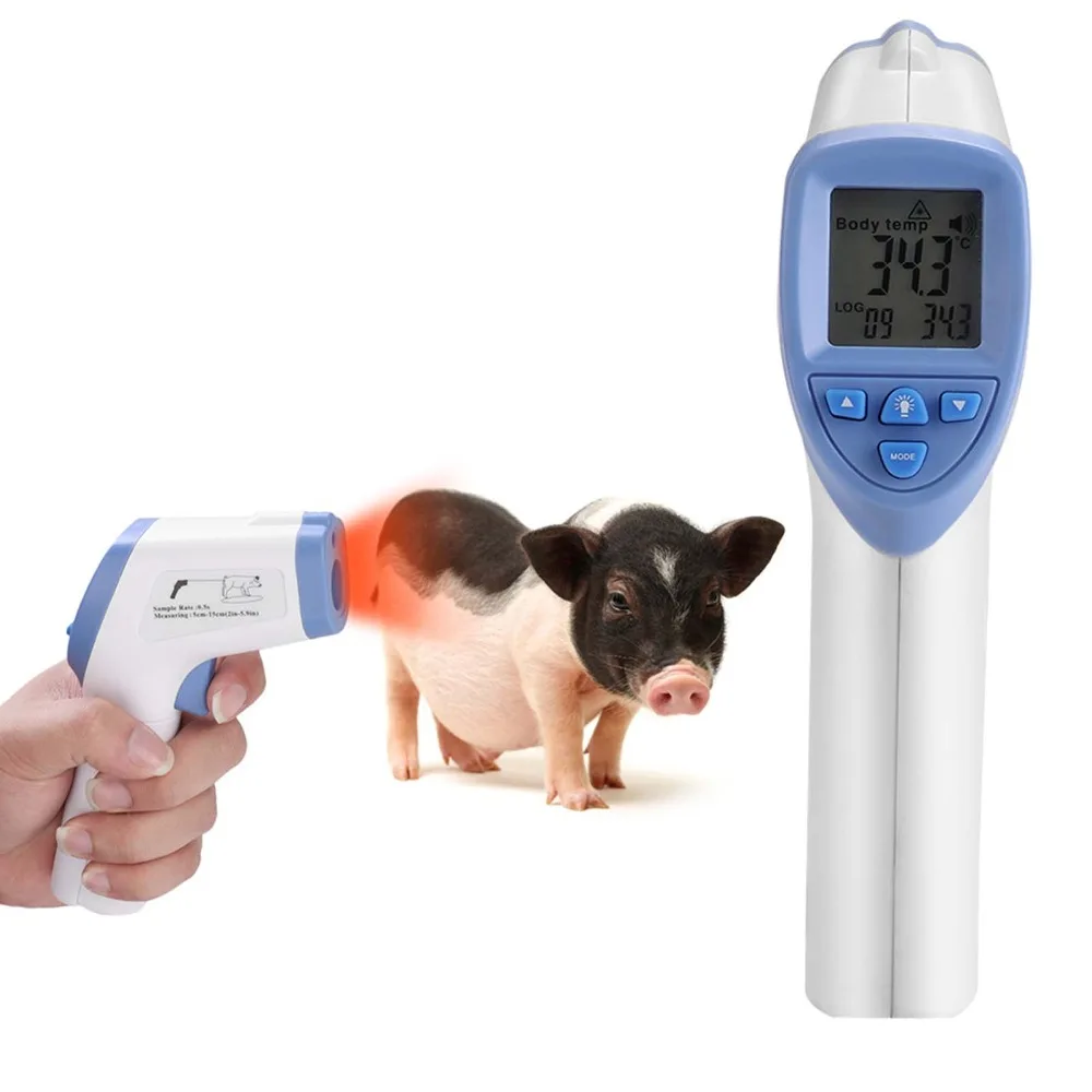 Plastic Veterinary Infrared Thermometer Infrared Measurement White Animal Thermometer Temperature Deviation Setting