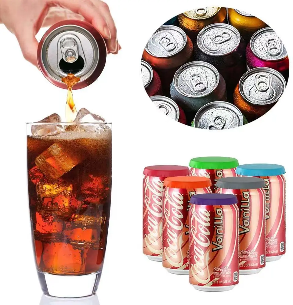 Beverage Can Covers Leak Proof Sealing Cap Red Wine Soft stopper Sealing Cap Beverage Can Lids Soda Lid Protectors Bar supplies