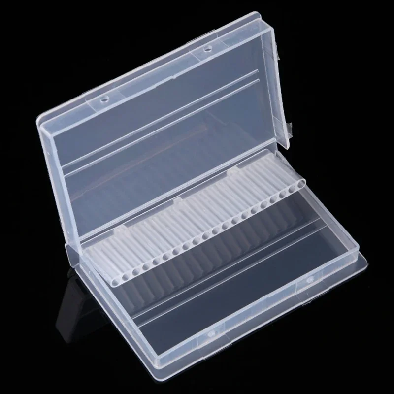 Plastic Drill Bit Storage Box Empty Stand Holder For Milling Cutter Display Container Case Manicure Tools