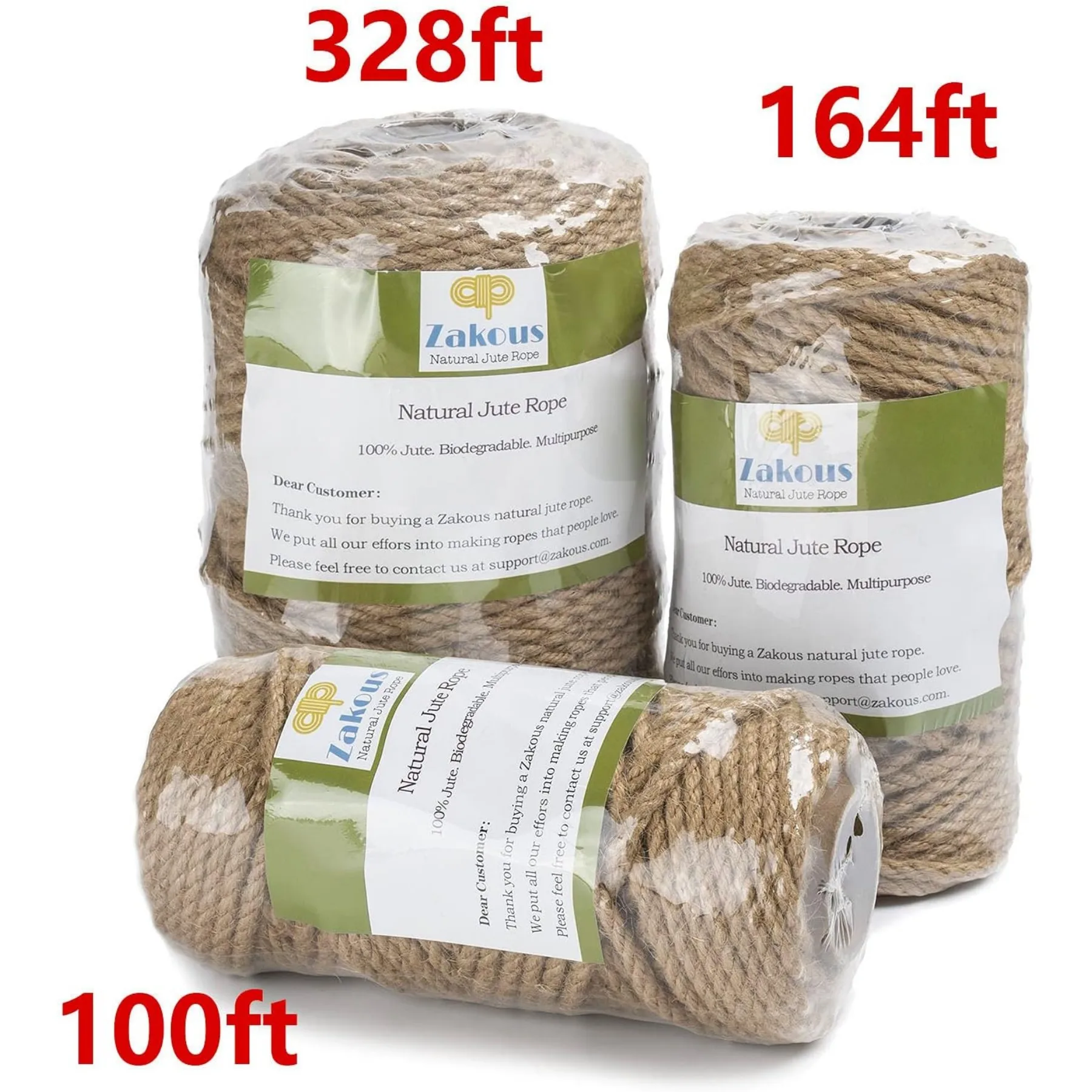 Шпагат 5 мм, большой рулон натуральной веревки 328 футов, сверхпрочная и толстая пеньковая веревка для поделок своими руками, садоводства, веревки