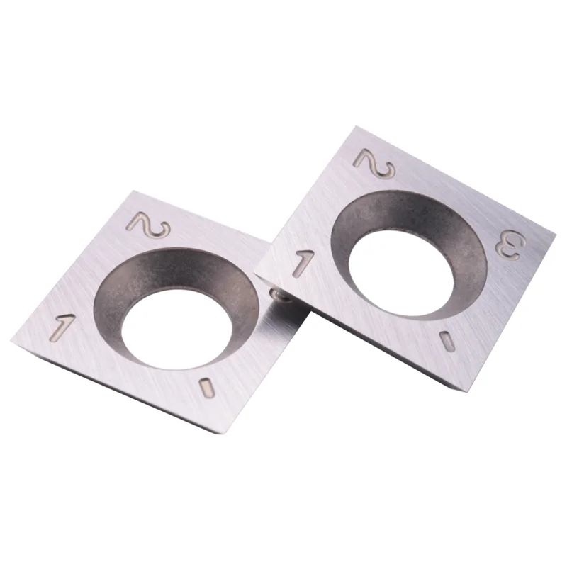 80Pcs Wood Turning Carbide Insert Blades Milling 30 Degree Lathe Chisel Replacement Blade 14X14x2mm