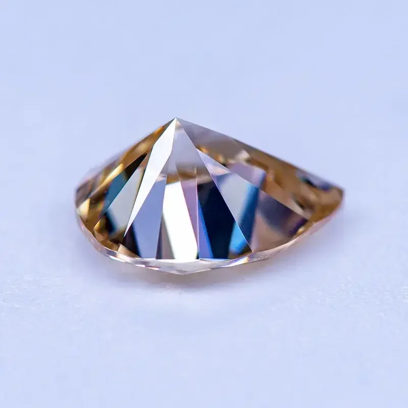 Moissanite Stone Pear Cut Tea Yellow Primary Color Lab Created Diamond DIY Woman Jewel Making Materials With GRA Certificate