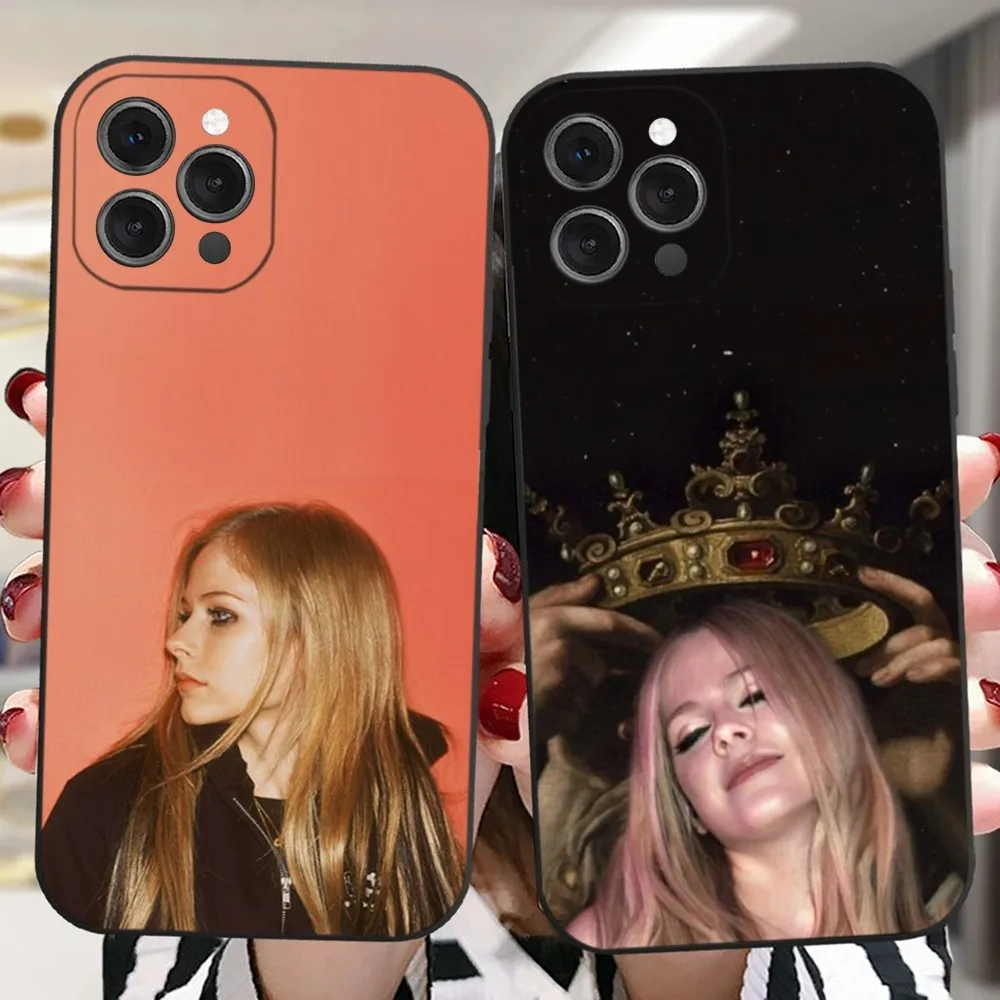 

Singer Avril Lavigne Phone Case For iPhone 16,15,14,13,12,11 Plus,Pro,Max,XR,XS,X,7,8 Plus,SE,Mini Silicone Soft