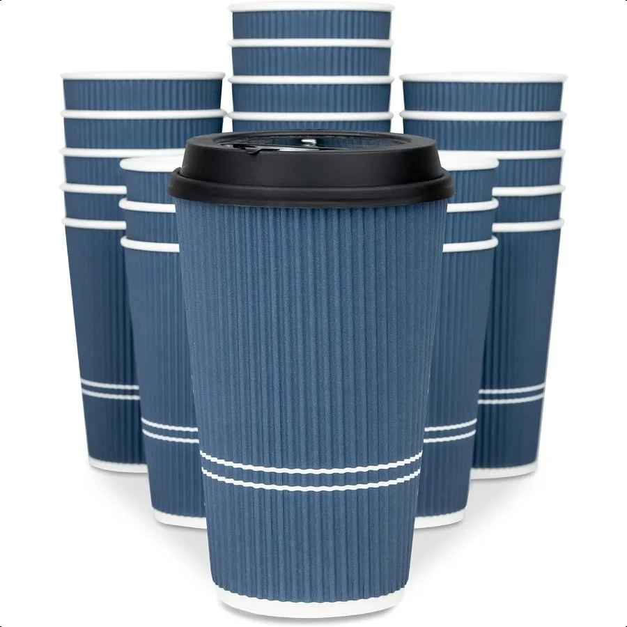 

Coffee Cups With Lids 16 oz To Go Coffee Cup 70 Set . Large Travel Cups Hold Shape With Hot and Cold Drinks No Leaks Insulated