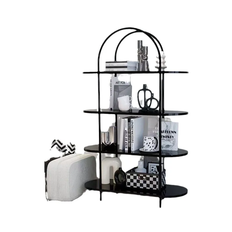 

Internet celebrity Nordic multi-layer, light luxury arched storage, display shelves, bookshelves