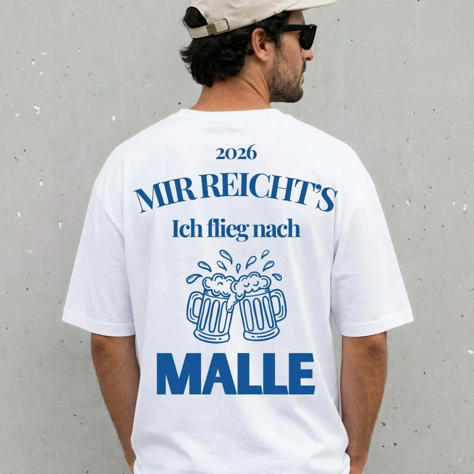 2026 Mir Reicht's Ich Flieg Nach Malle Забавная пивная футболка для мужчин, для отдыха на Мальорке, для вечеринок Ballermann, для мужского похода, винтажная, с эффектом потертости, мягкая
