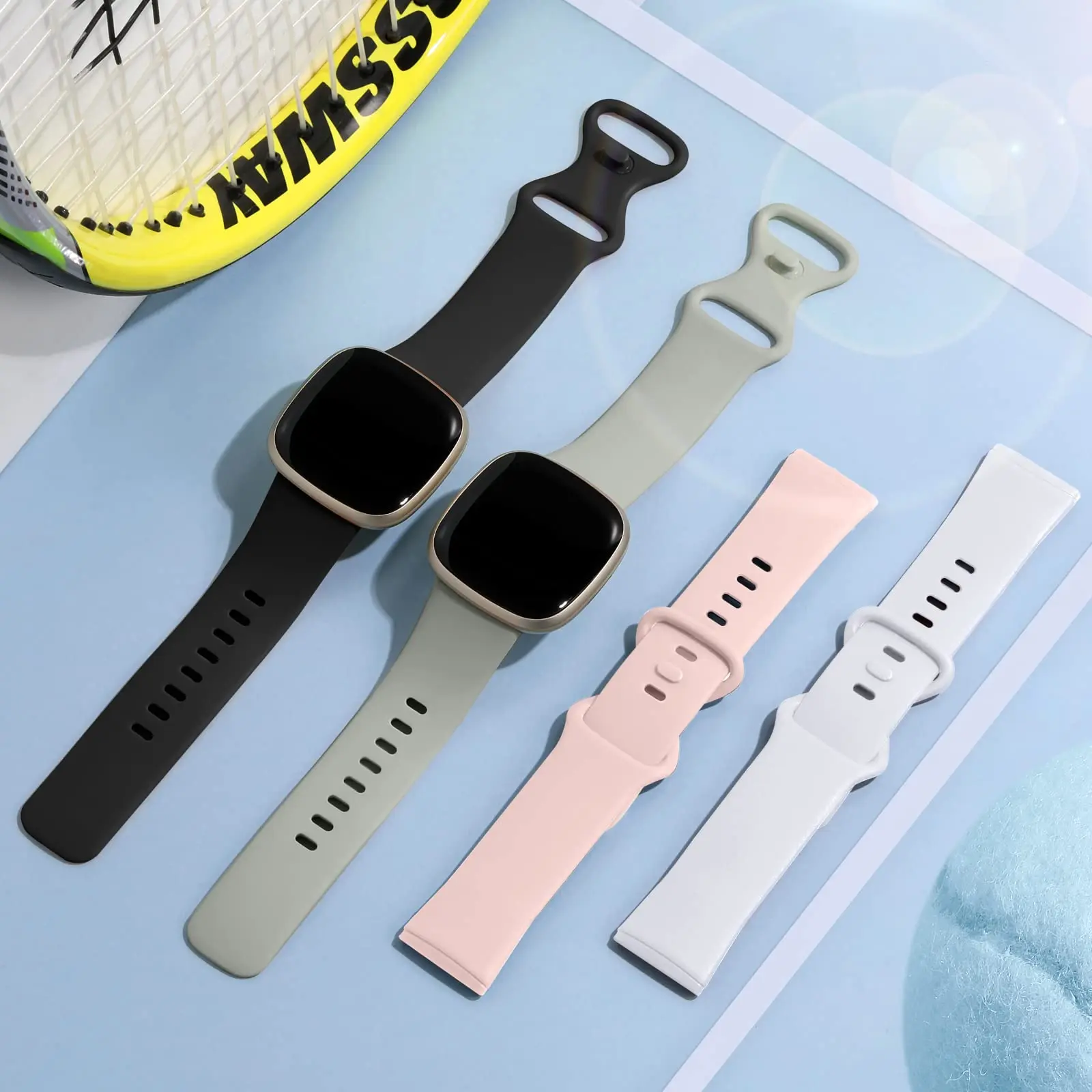 Silicone Strap for Fitbit Versa 4 3 Sense 2 band Smartwatch Accessories replacment wristband Sport Bracelet Fitbit Versa 3 Strap