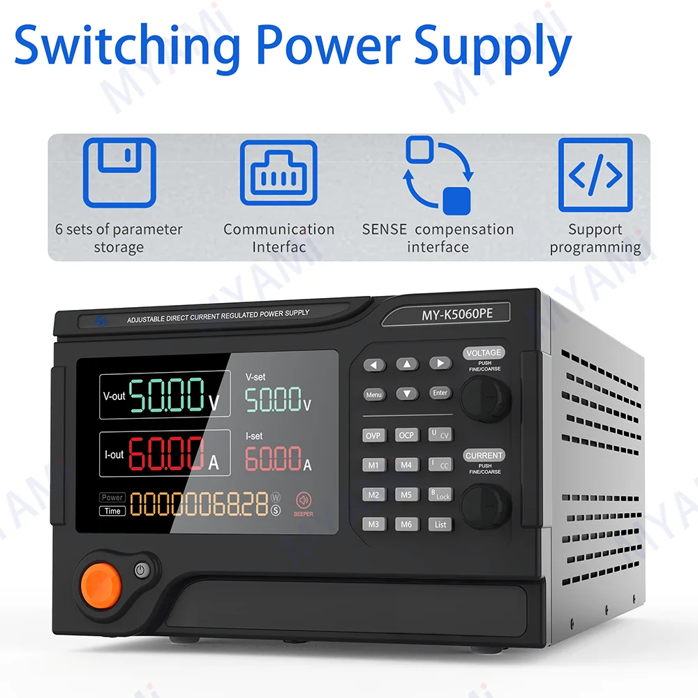 Programmable 4-Bit Voltage Output 0-50V 0-60A AC220V Switch Adjustable Regulated DC Power Supply