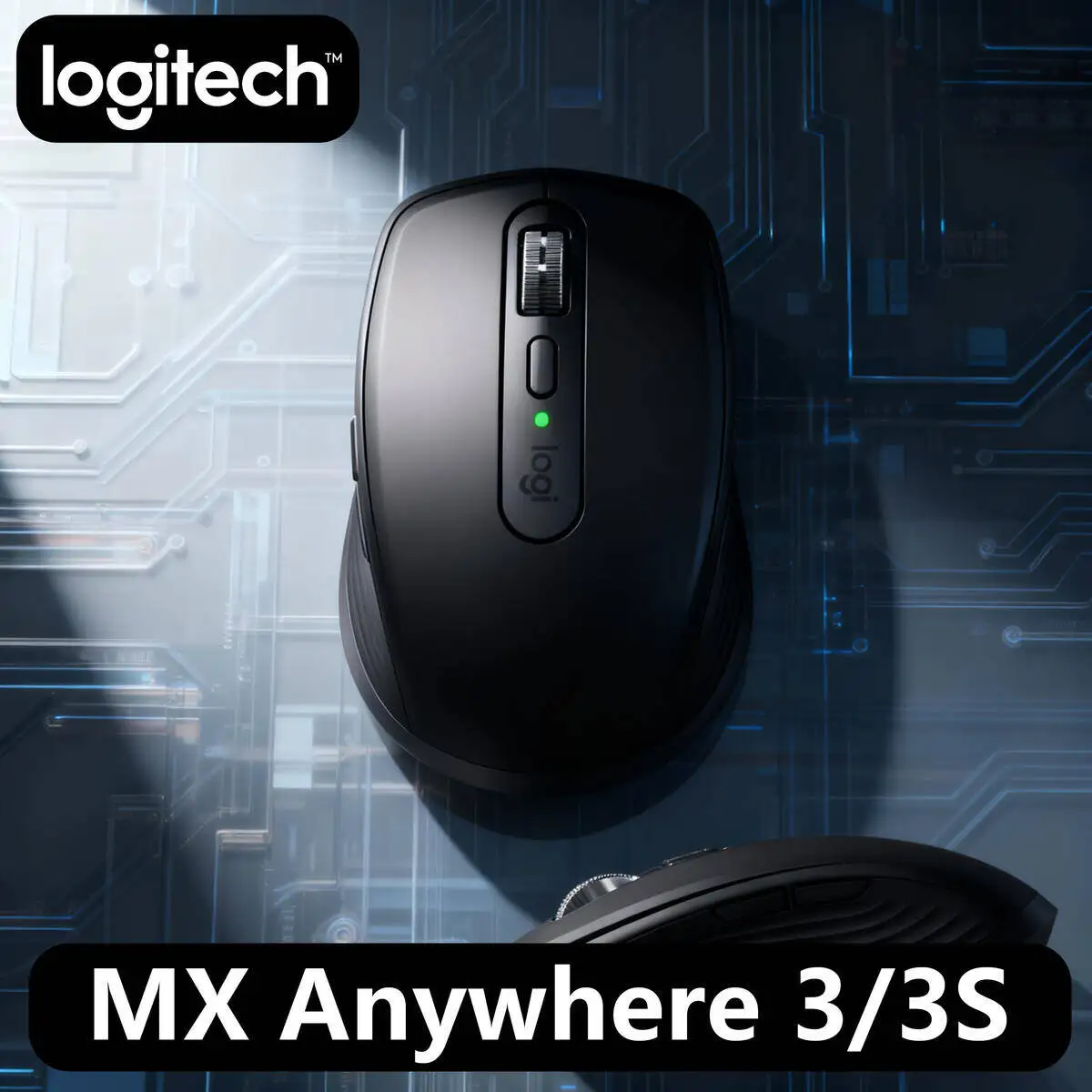 

Logitech MX Anywhere 3S Wireless Mouse, 8000 DPI, MagSpeed Wheel, Cross-Device Flow, Silent Click, 10m, USB-C, PC