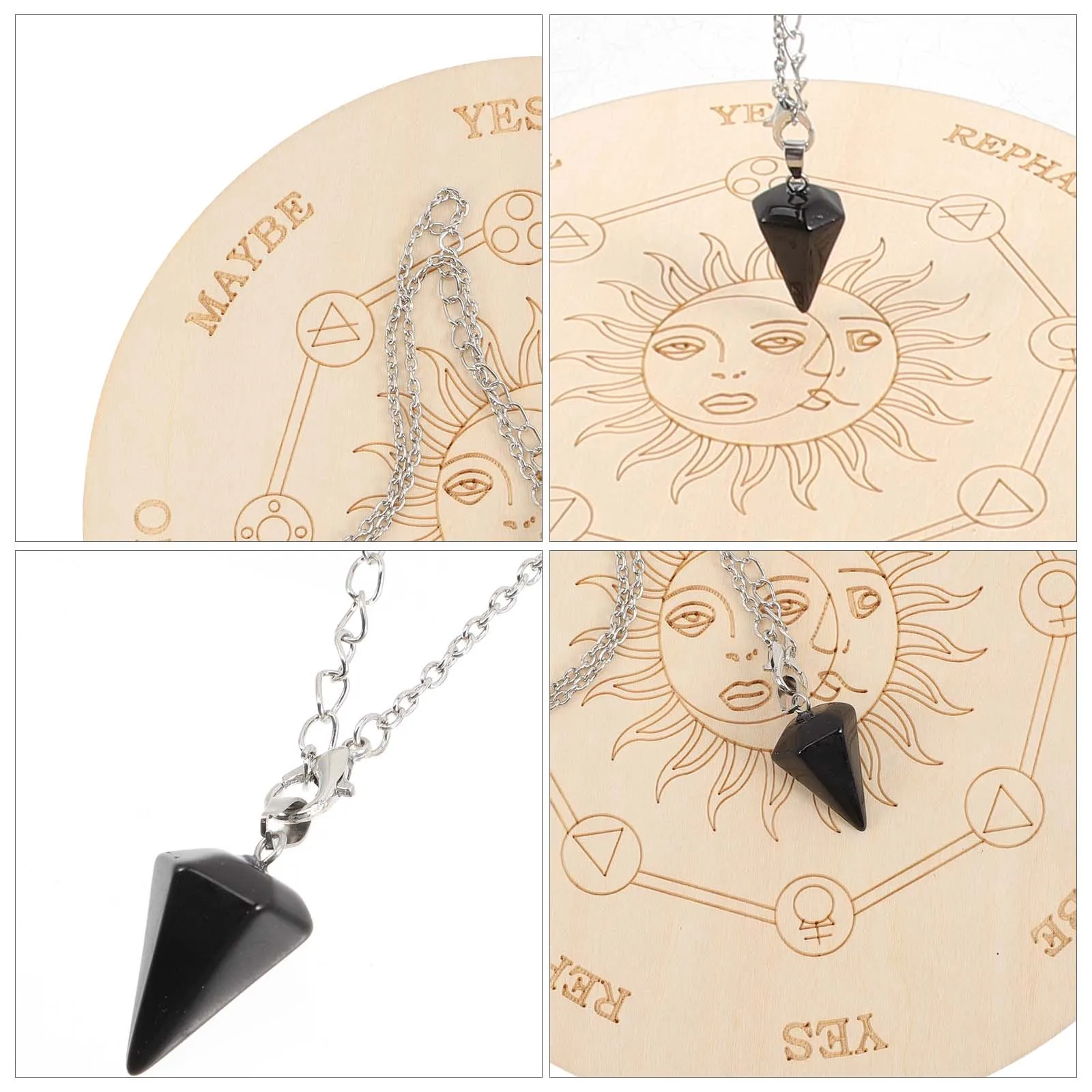 

1 Set Wooden Pendulum Dowsing Divination Board For Witch Altar Wiccan Tools Spirit Communication Metaphysical Supplies Game