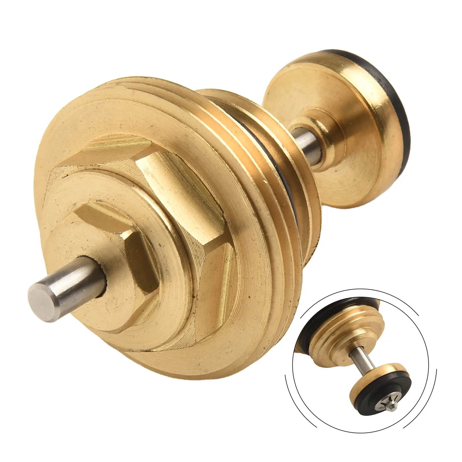 Underfloor Heating Manifold Return Pin Valve Core M30x1 5 Ensures Secure Thread Fit for UFH Actuator with Brass Material