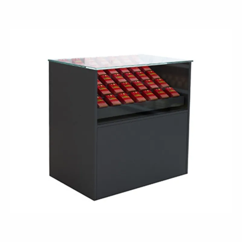 Supermarkets and Convenience Stores Multifunctional Grey Cash Register Mall Rock Slab Checkout Desk