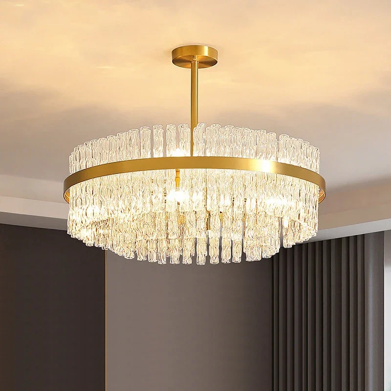 

Modern Crystal Chandelier Lighting for Living Room Luxury Round Led Ceiling Lamp Home Decoration Gold Ceiling Light Fixtures