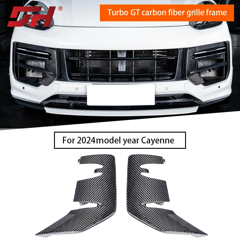 High quality automotive carbon fiber front bumper grille frame suitable for Porsche Cayenne 9Y0.2 turbo GT 2024-UP