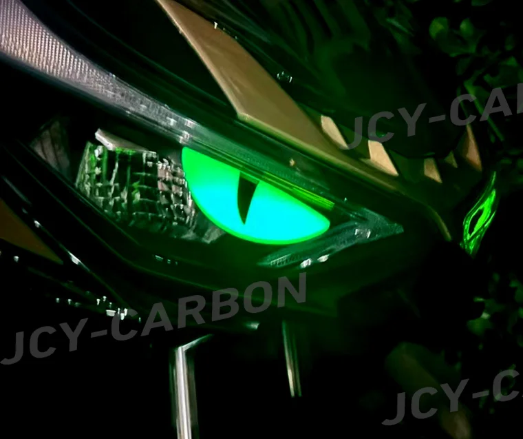 3D 악마의 눈 빛나는 스티커 오토바이 헬멧 야간 조명 장식 귀여운 눈 비닐 데칼 반사 스... - 4