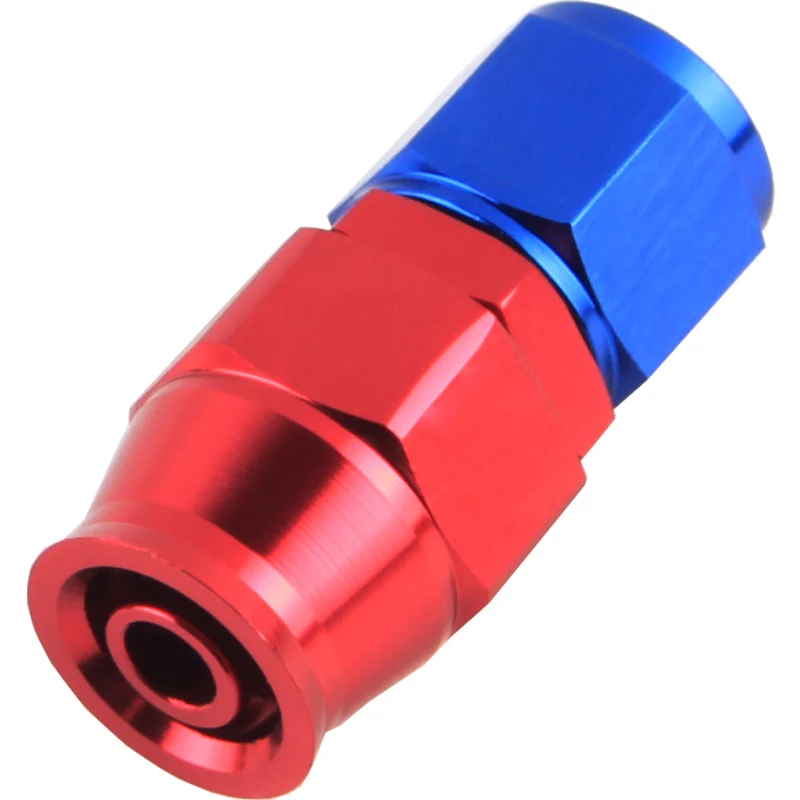 PTFE AN6 8 10 straight 45 90 DEGREE REUSABLE SWIVEL PTFE HOSE END FITTING