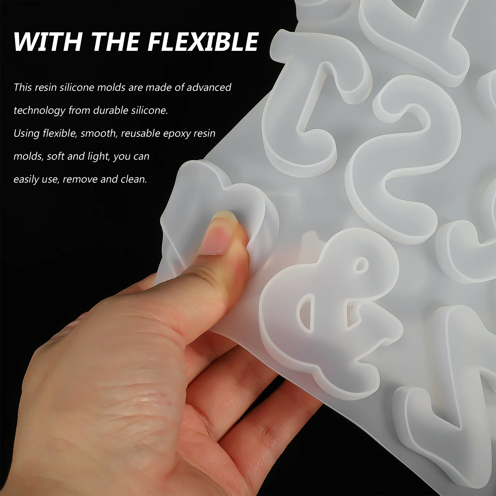 

Letter Keychain Mold Silicone DIY Molds Jewelry Making Charm Alphabet Silica Gel Pendant