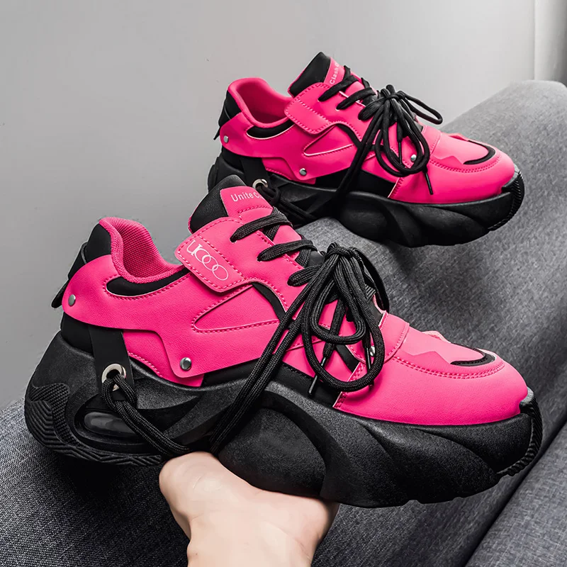 

Casual Male Shoes Dress for Men Fashion Mesh Leather Breathable Shoe Original Man Sneakers Deals Comfortable Outdoor Thick Sole