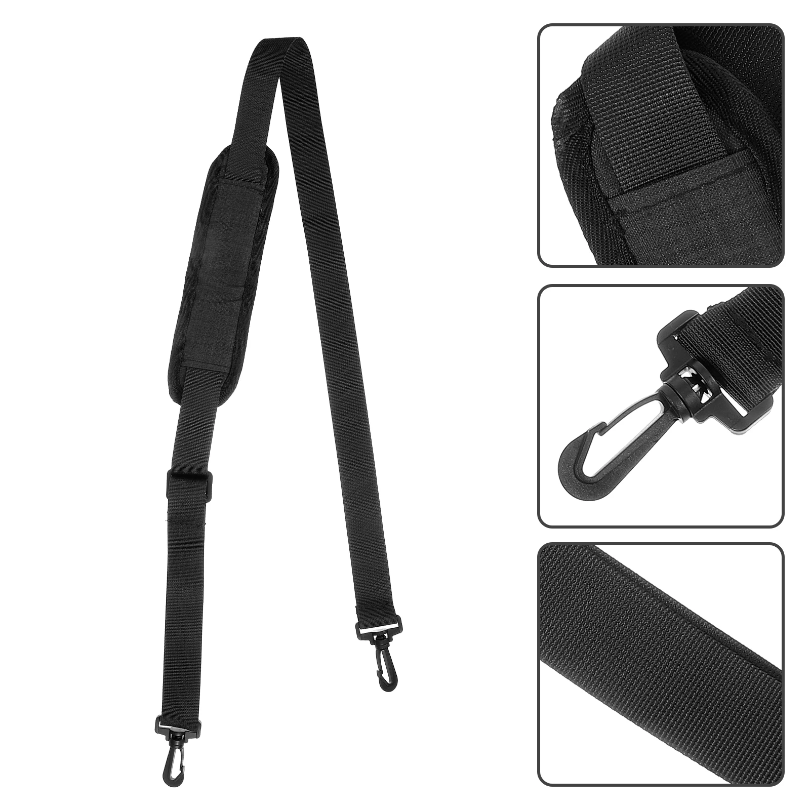 

Adjustable Shoulder Strap for Golf Bag Replacement 28-55 Inch Black Padded Carry Accessory Fitness Bag Band Straps