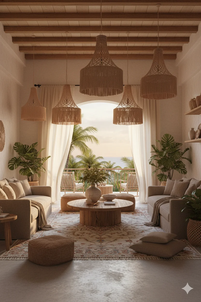 #￥Modern Overhand Knot Macrame Large Mexican Style for Bar Home Decoration with Functional Room Element Lamp Covers Shades