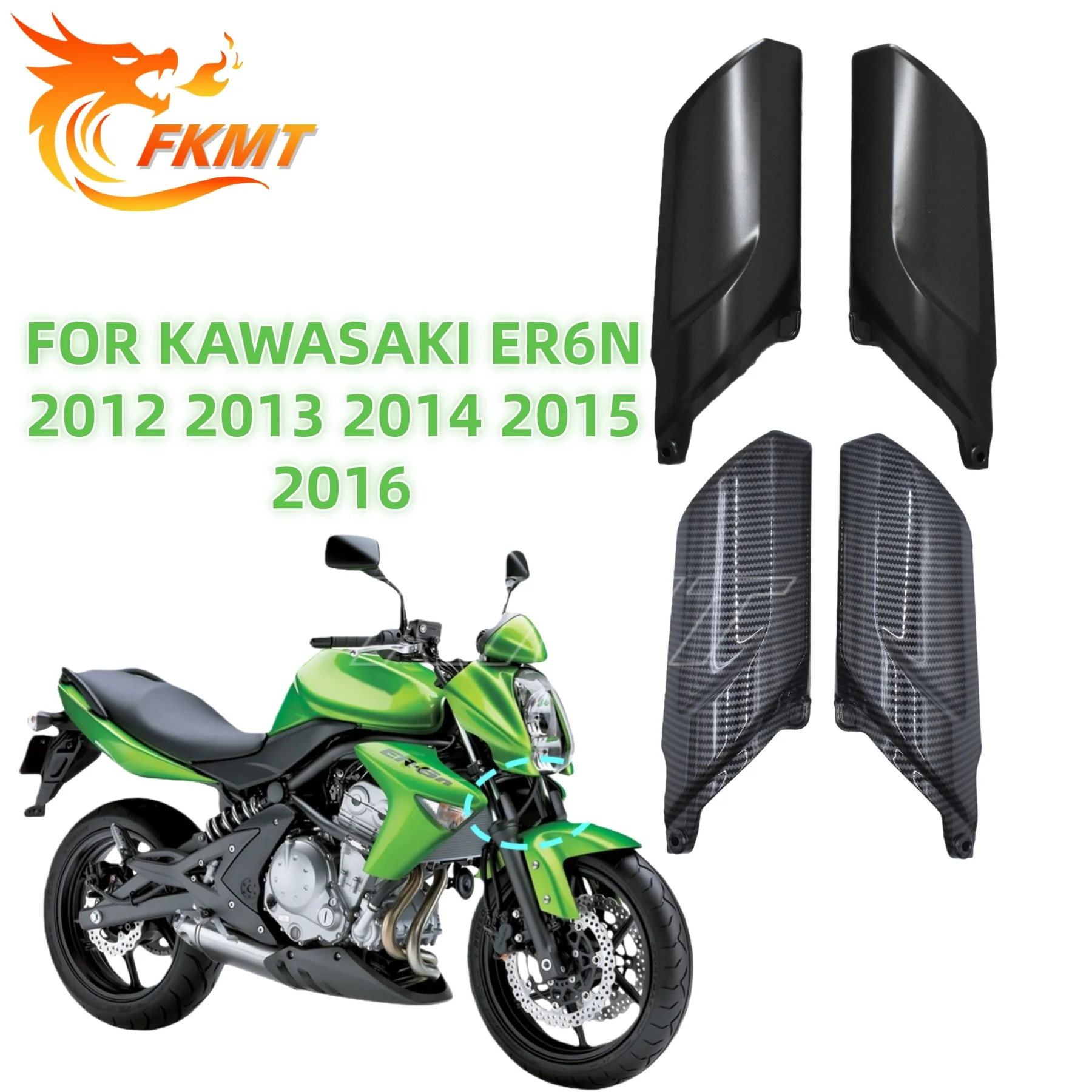 Motorcycle For KAWASAKI ER6N ER-6N 2012 - 2016 Front Fender Suspension Fork Shock Cover Guard Protector Fairing