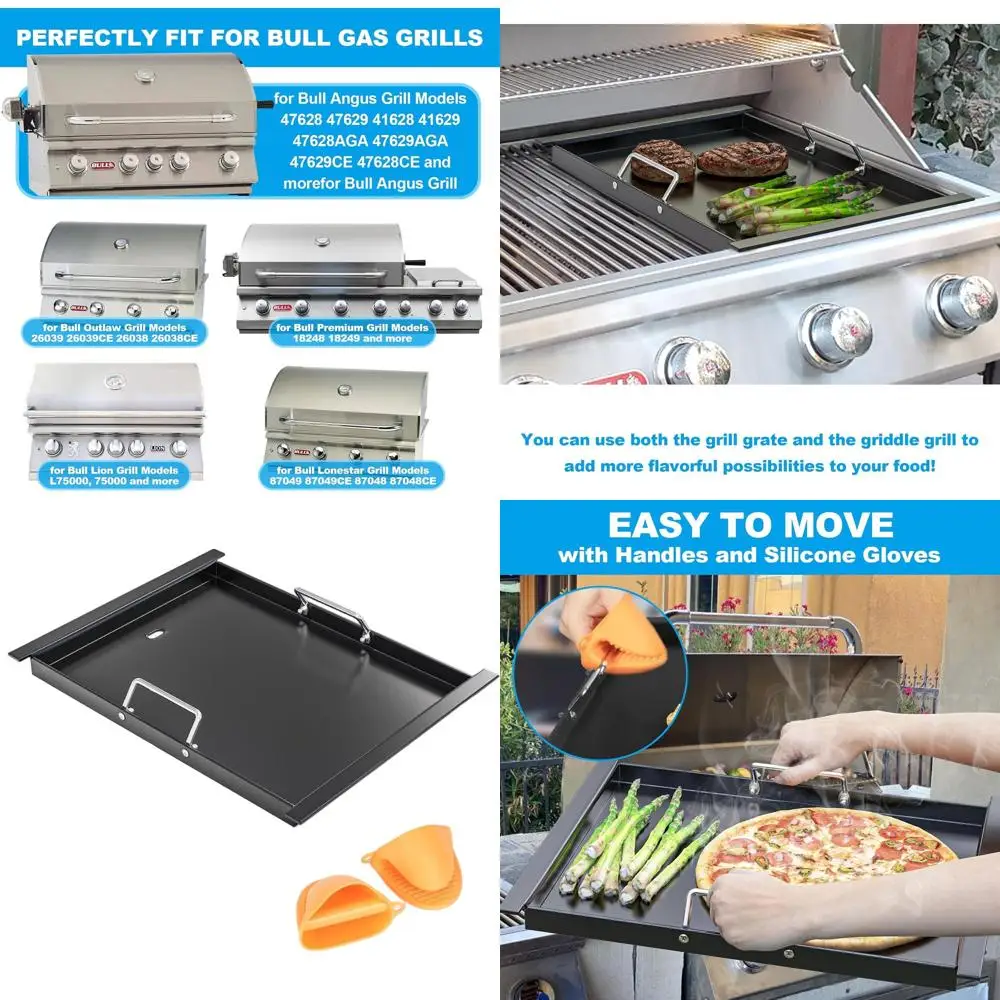 

Half Size Griddle for Bull 30 4 Burner Grills - Angus & Outlaw Models, Premium Grill Flat Top Replacement