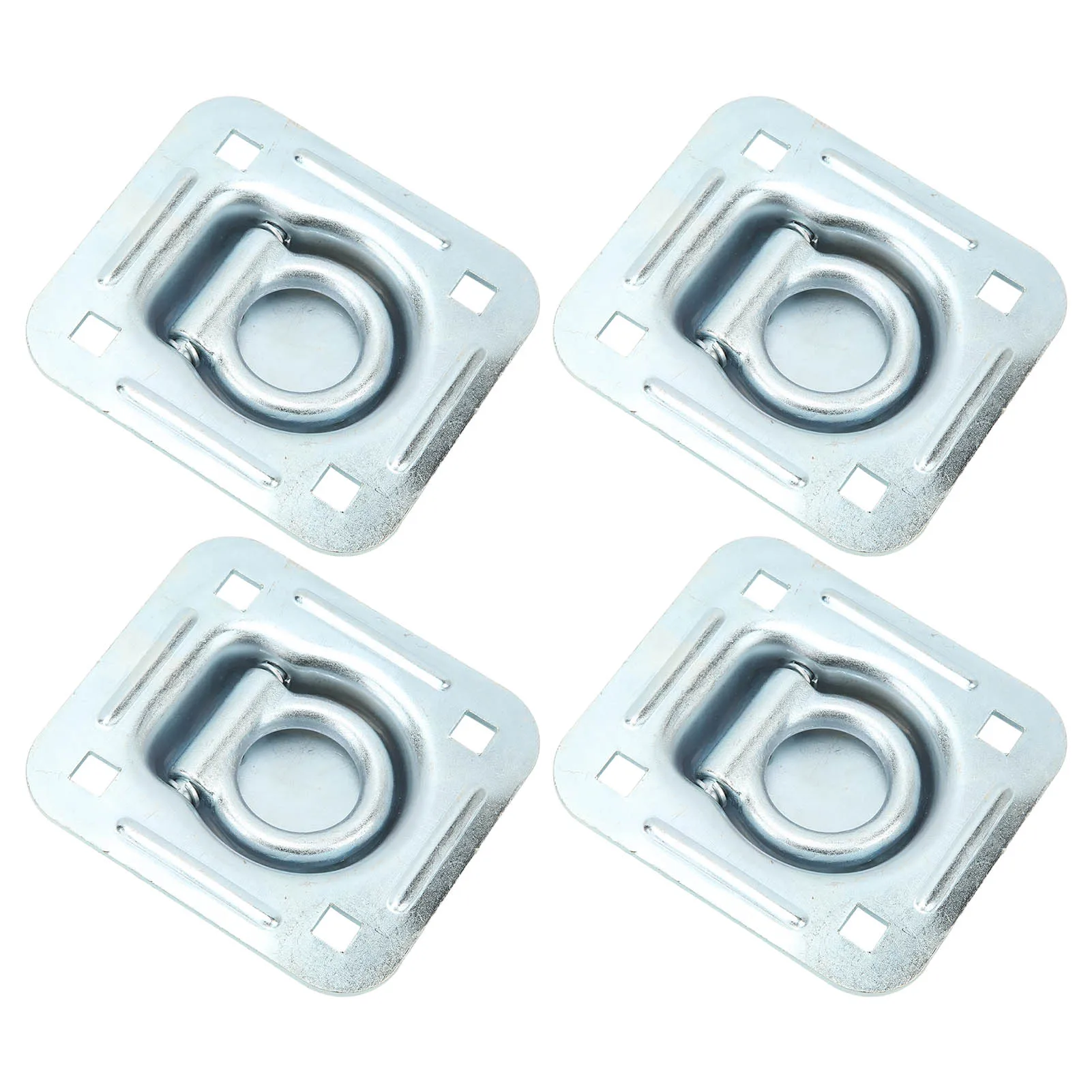 

4 Pcs Recessed Tie Down D Rings Heavy Duty 124x114mm Flush Mount for Vans Trailers Cargo Anchors