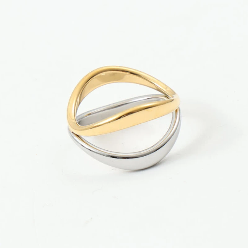 New Vintage High End PVD Tarnish Free Waterproof Two colors Ring for Women Girl