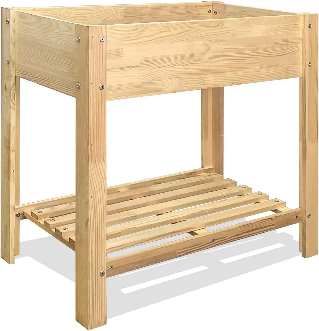 Cedar Raised Garden Bed Kit With Legs Outdoor Elevated Wood Planter Box With Storage For Shelf Vegetable Flower Herb