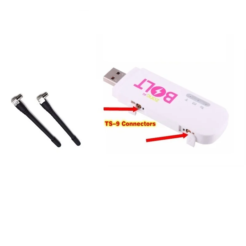 Unlocked New Huawei E8372 E8372h-153 4G LTE 150Mbps 4G USB Modem Dongle 4G Carfi Modem +2pcs antennas