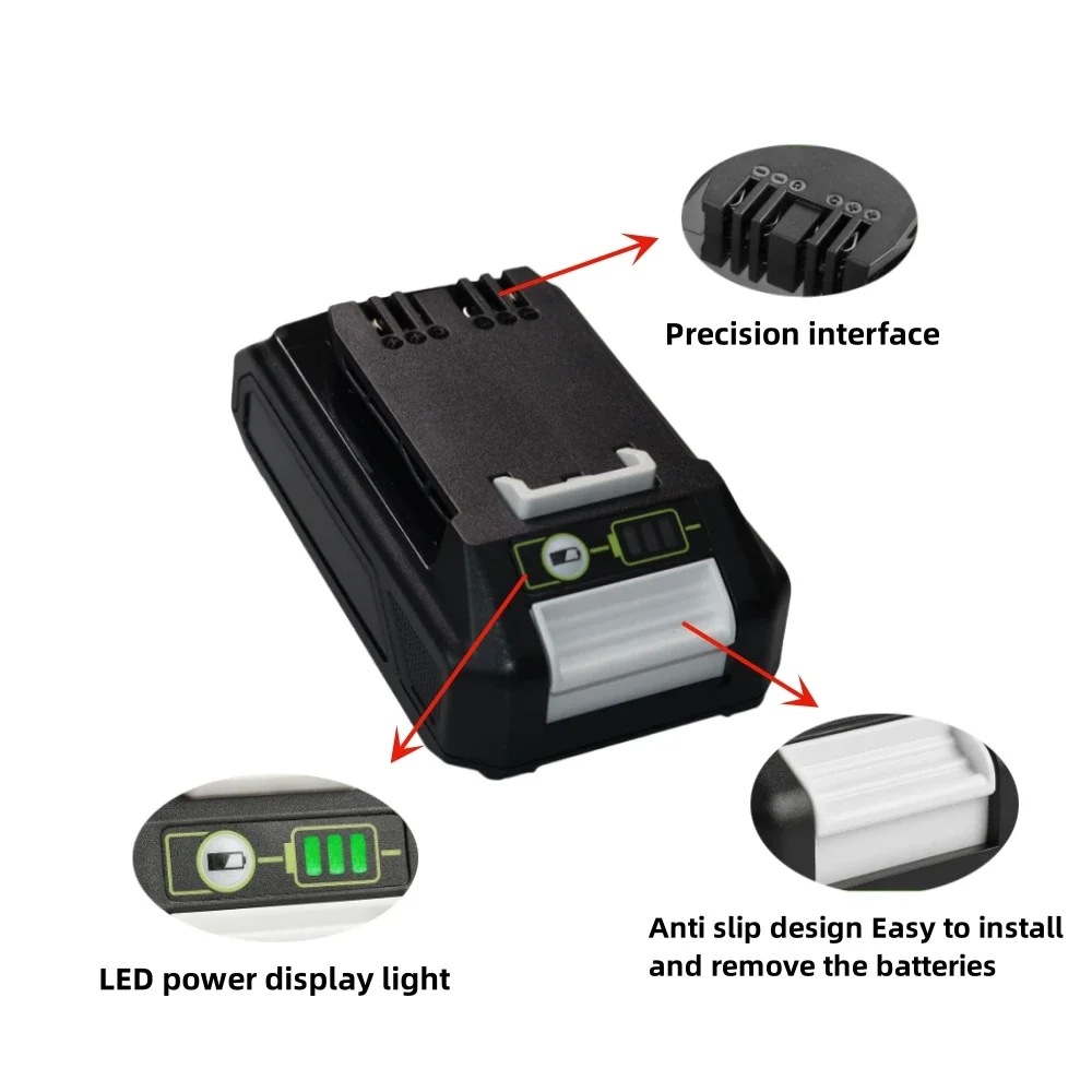 100% brand new 24V 3000/4000/6000mAh rechargeable lithium battery, suitable for Greenworks  electric tools