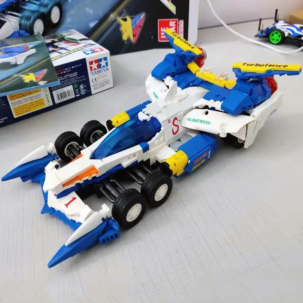 

Future GPX Cyber Formula Asurada AKF-11 High-Tech Racing Car Building Blocks Assembly Toy Model Gifts Cartoon Collectible Sets