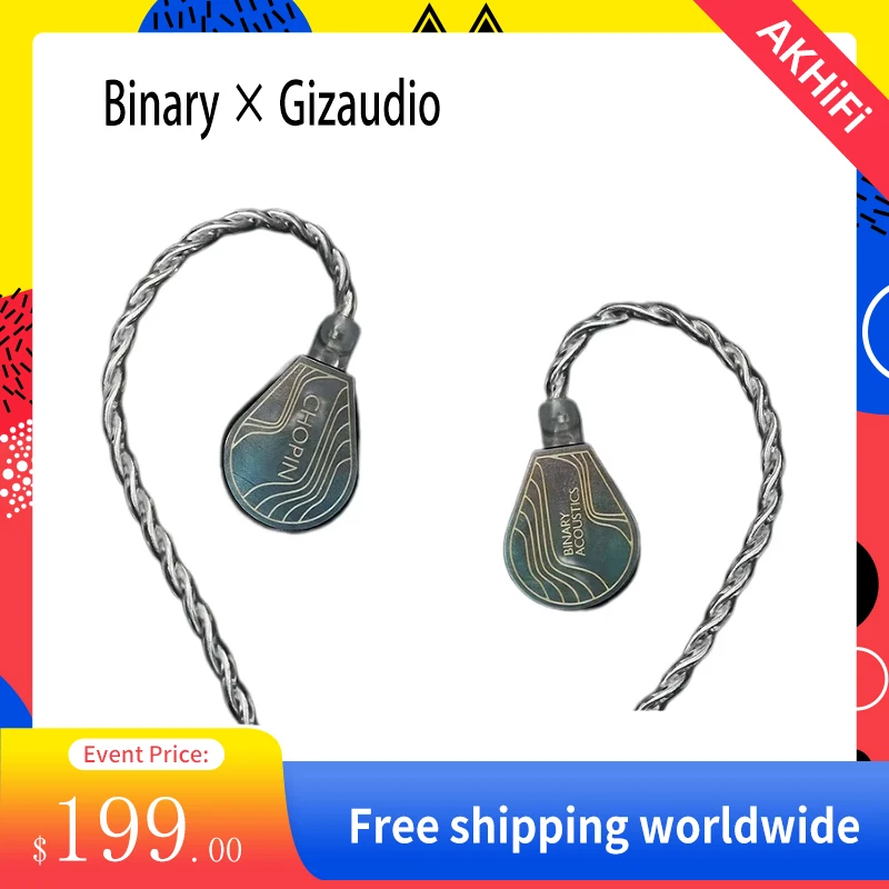 2025 New Binary × Gizaudio Chopin Earphone 1DD+3BA Hybrid in-Ear Monitors HiFi Audiophile Headphones Music Earbuds Hybrid IEMs