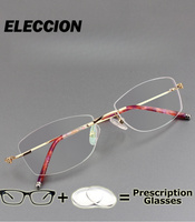 ELECCION TR90 Rimless Reading Glasses Prescription Men Women Presbyopic Eyewear Phone Blue Light Blocking Anti Fatigue Eyeglasse
