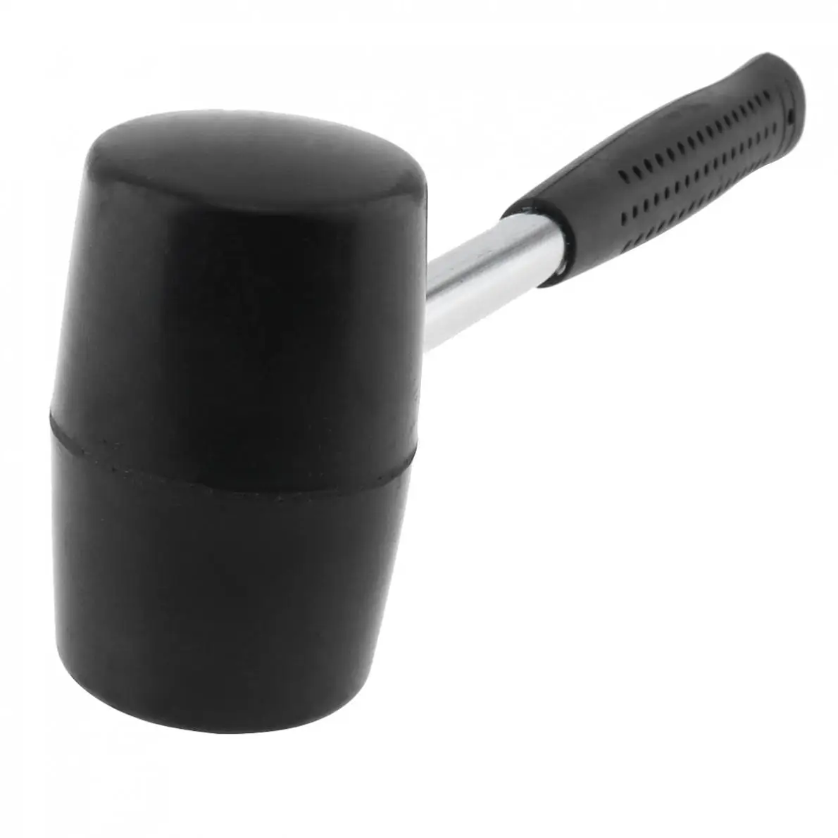 300g/400g Non-elastic Black Rubber Hammer Floor Tile Mallet with Round Head and Non-slip Handle DIY Hand Tool