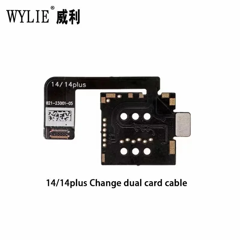 Wylie eSim Modified To Dual SIM Card Flex Cable For IP 14/14 Plus Esim To Dual Sim Card Slot Tray Change Repair Tools