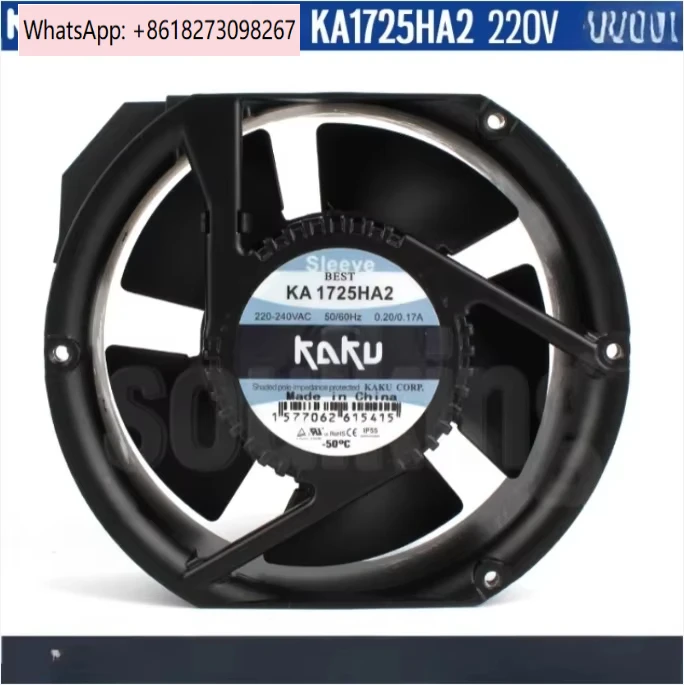 

ОК Оригинальный вентилятор KAKU KA1725HA2 1751 220 В из магниевого сплава, устойчивый к высоким температурам, водонепроницаемый, вентилятор, содержащий масло